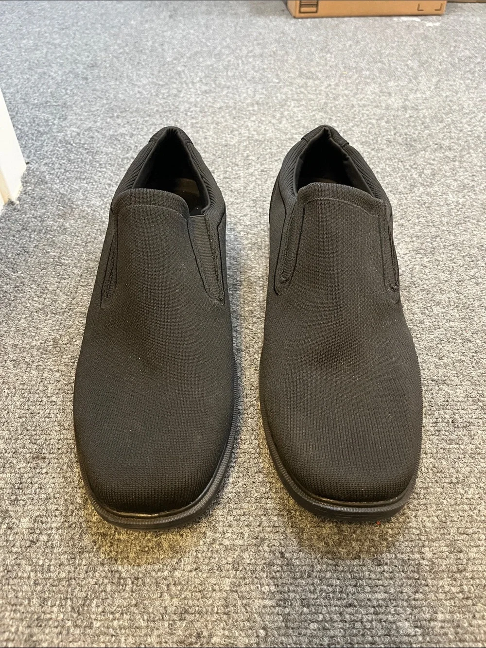 Skechers Men's Black Slip-On Knit Loafers
